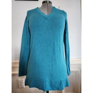 GAP Maternity Teal Blue V Neck Sweater Size M